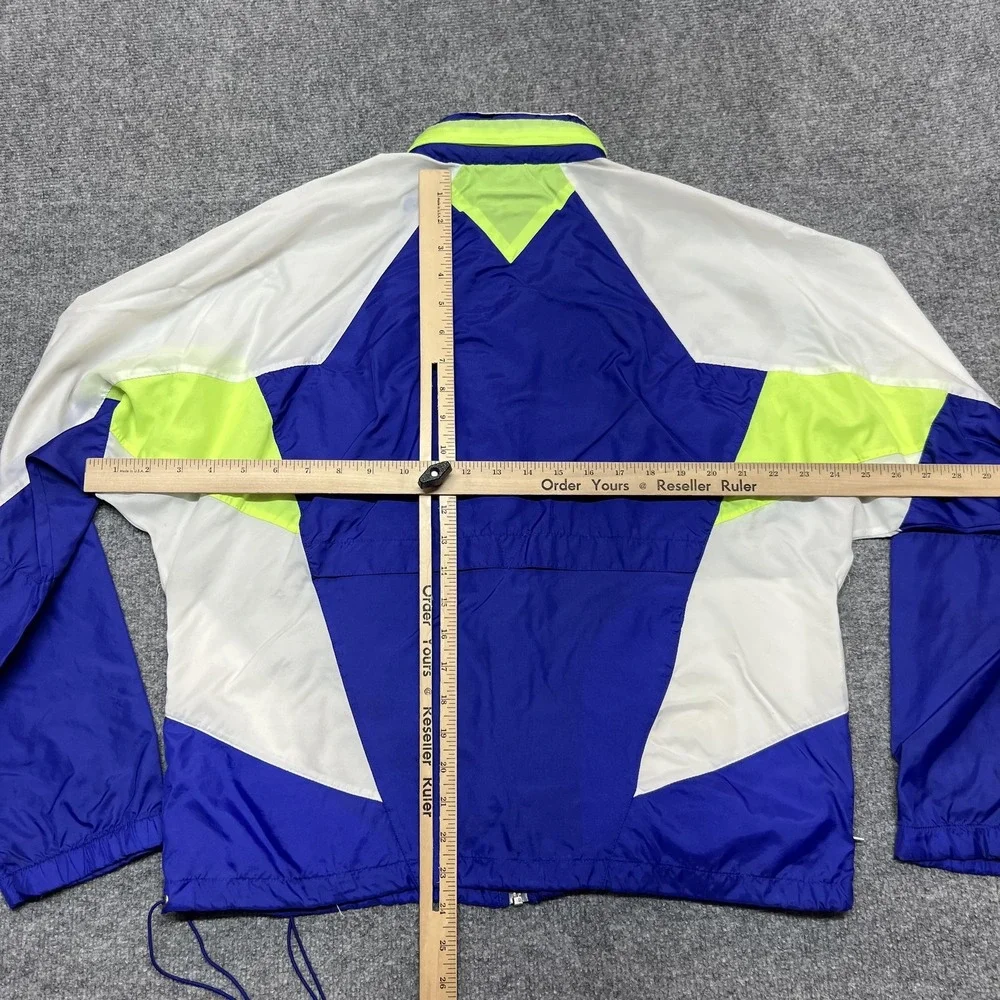 Vintage Nike Jacket Mens Small Blue White Windbreaker Full Zip Colorblock 90s